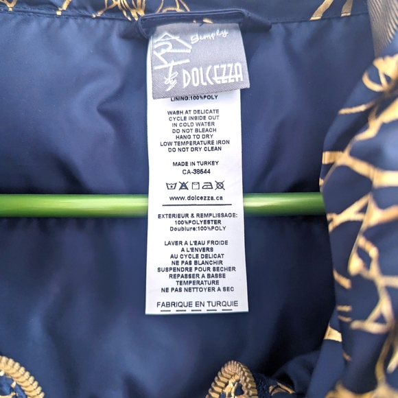 Funky Gold and Black Spring Coat- Size M - Picture 6 of 8